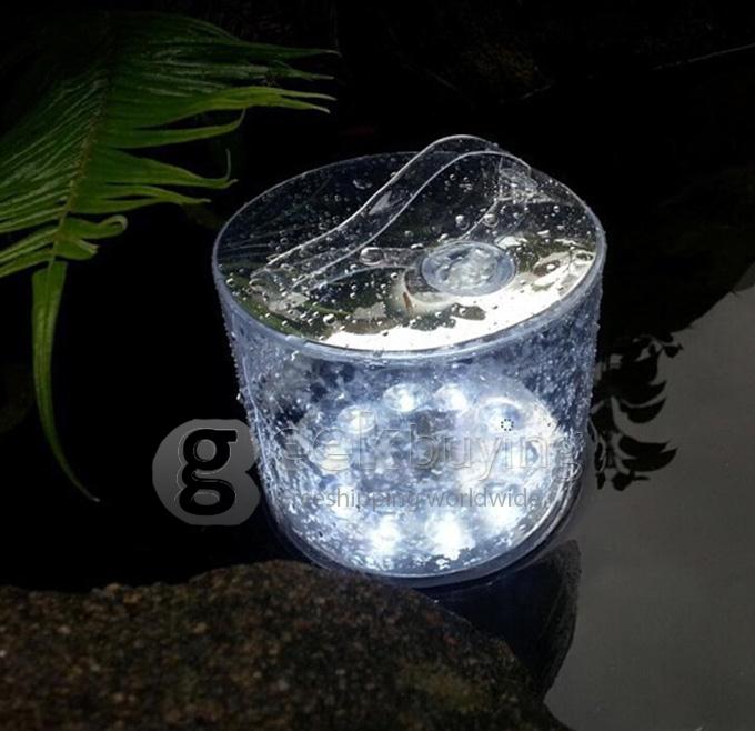 High Efficiency Environmental Inflatable Solar Lantern Lamp with 10 LEDs for Outdoor Camping