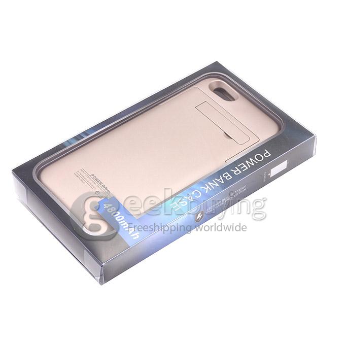 4800mAh External Power Bank Case Backup Battery Charger for iPhone 6 Plus - Champagne