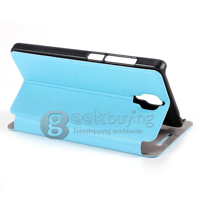 High Quality Protective Cover Flip Stand Leather Case for Xiaomi Mi4 M4 - Blue