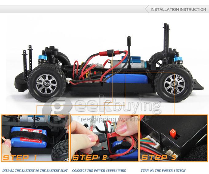 Wltoys A949 1:18 Scale 4WD High Speed Electric Rally Car Stunt Off-road RC Car with 2.4Ghz Transmitter - Red
