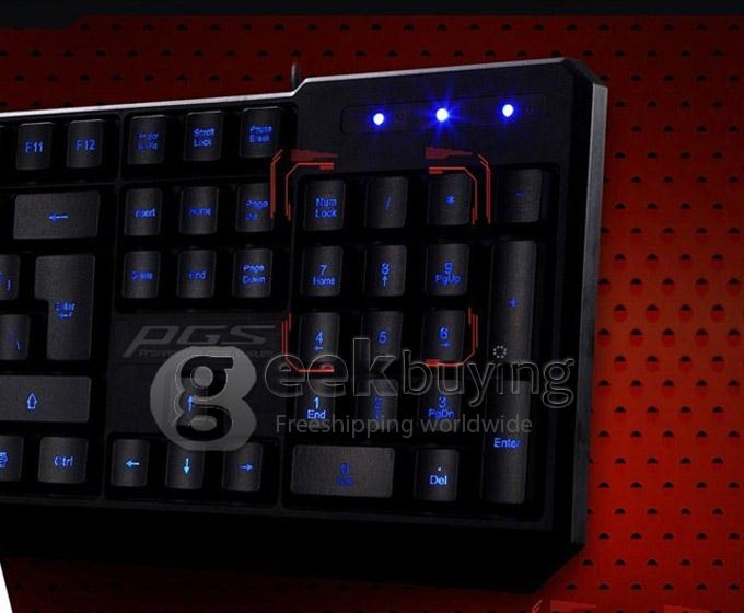 Motospeed K70 Waterproof USB 2.0 Wired 104-Key Gaming Keyboard with Backlight - Black