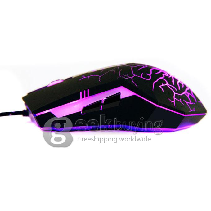 WFIRST X900-M Tarrasque Glare 3600DPI Wired USB Optical Gaming Mouse with 4-Color Breathing Light for DOTA PC