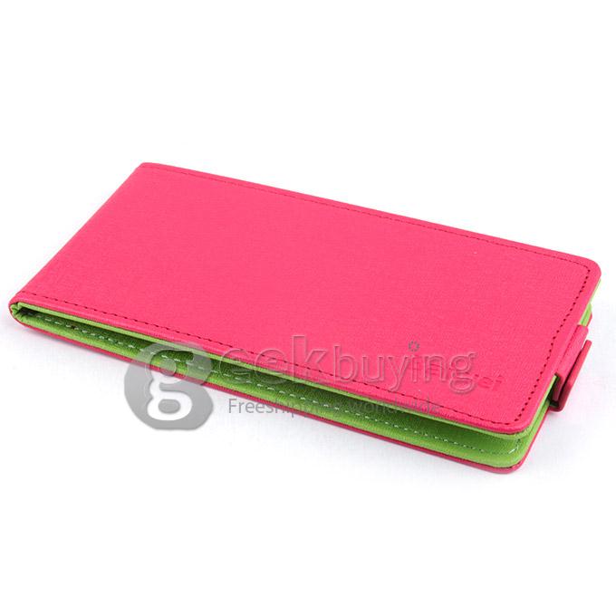 Protective PU Leather Hard Case Cover Shell for DOOGEE DG310 - Pink