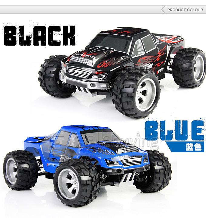 Wltoys A979 4WD High Speed RC Car 1:18 2.4Gh Electric Outdoor Fun Remote Control Toys with 2.4Ghz Transmitter - Blue