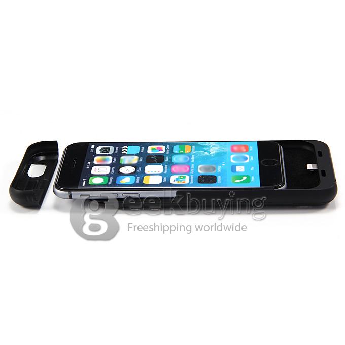 3800mAh For iPhone 6 External Battery Backup Charging Case Cover 4.7 inches - Black