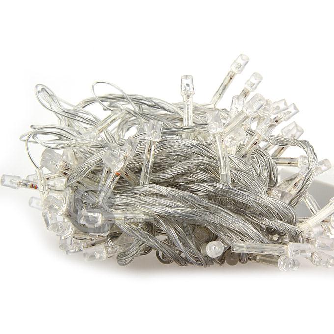 10M 100 LED 220V 8-Mode Fancy Ball Lights Decorative Christmas Party Festival Twinkle String Lamp Strip - Warm White (EU Plug)