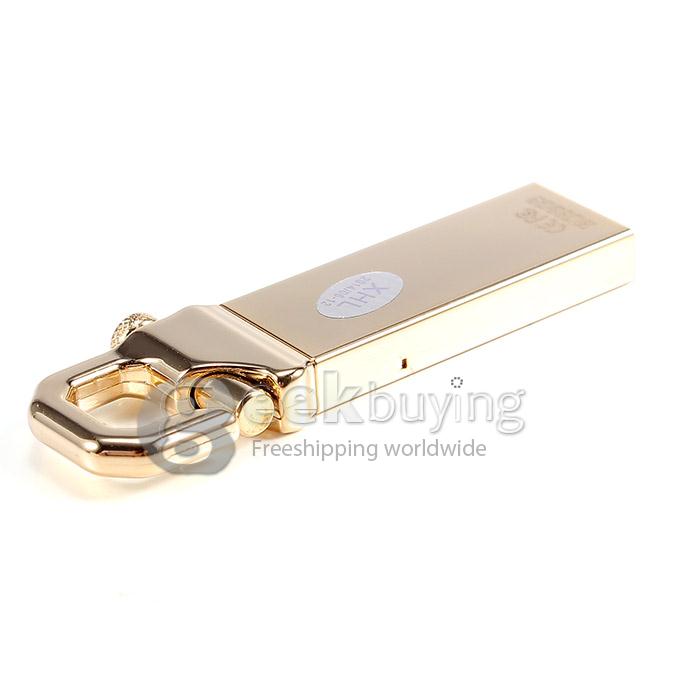 PNY Gold Hook 32GB USB 3.0 Steel Flash Drive U Disk Memory Stick USB Drive - Gold