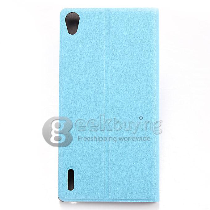 Brand New Protecive Cover Flip Stand Leather Case for HUAWEI Ascend P7 - Blue