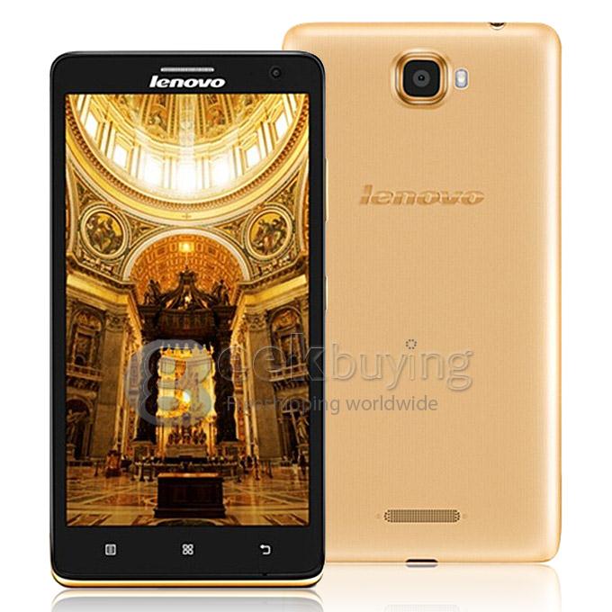 Lenovo S856 4G Snapdragon 400 Quad Core 1.2GHz Smartphone 5.5 inch 1280x720 1GB RAM 8GB ROM Dual SIM 8.0MP GPS - Golden