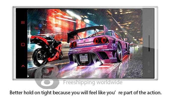OTIUM Z2 MTK6582 Quad Core 1.3GHz QHD Smartphone 5.5 Inch Android 4.4 1GB + 8GB Finger Scanner OTG Air Gesture - White