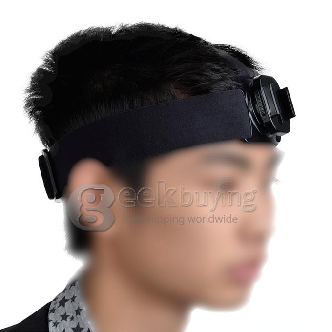 DZ-313 360 Degrees Turn Elastic Head Strap Adjustable Head Belt Mount for Gopro Hero 4/3/2/1 Tronsport