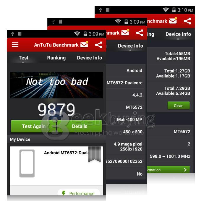 ZOYO Z800 4.0inch MTK6572W Dual Core 1.0GHz Smartphone WVGA Android 4.4 OS ROM 4GB 2.0MP+0.3MP 3G GPS Dual SIM - Black