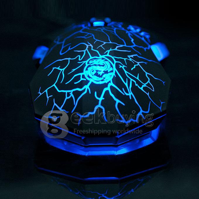 WFIRST X900-M Tarrasque Glare 3600DPI Wired USB Optical Gaming Mouse with 4-Color Breathing Light for DOTA PC
