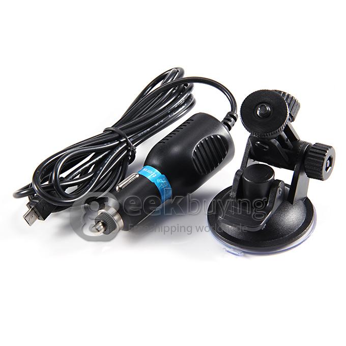 Tronsport DC5V 1000mA Car Charger + Car Suction Cup Mount for Sports DV Tronsport SJCAM GoPro Cameras