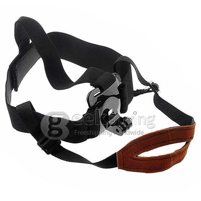 High Quality Head Belt Bike Headset Mount for GoPro HD Hero 2 / 3 / 4 / Tronsport SJ Series - Black