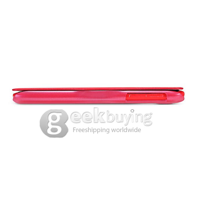 Nillkin Fresh Series PolyCarbonate Flip Stand Leather Case for Lenovo S820 - Red