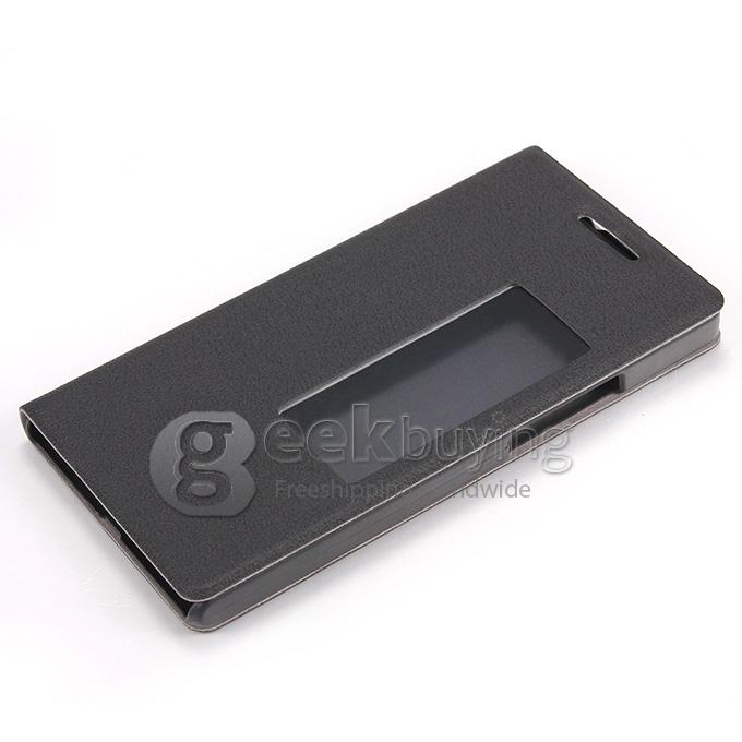 Brand New Protecive Cover Flip Stand Leather Case for HUAWEI Ascend P7 - Black