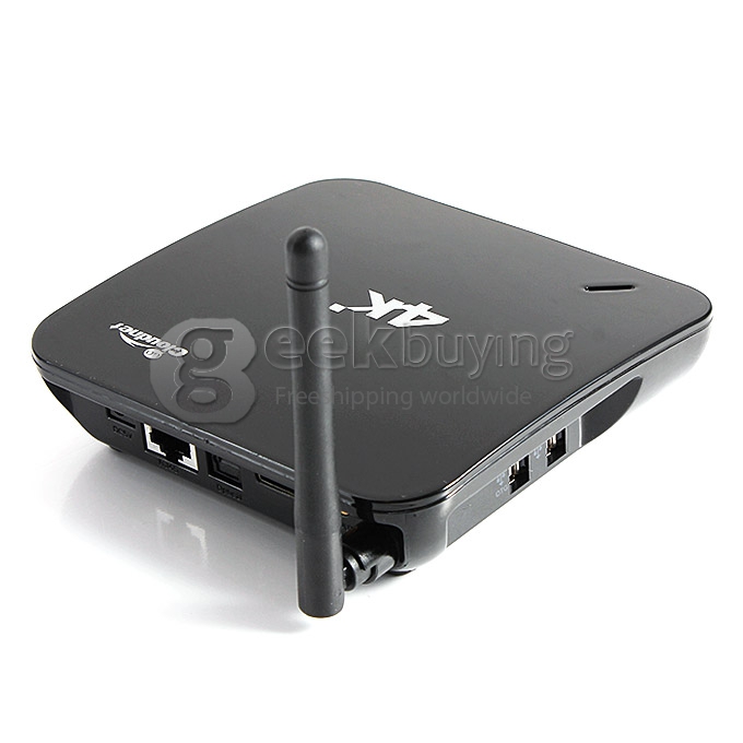 Cloudnetgo CR12S RK3288 Quad Core 1.8GHz Android 4.4 Mini TV Box HDMI HDD Player 2G/8G 2.4G/5G WIFI 2.0MP Camera Mic BT DLNA AlbappTV - Black