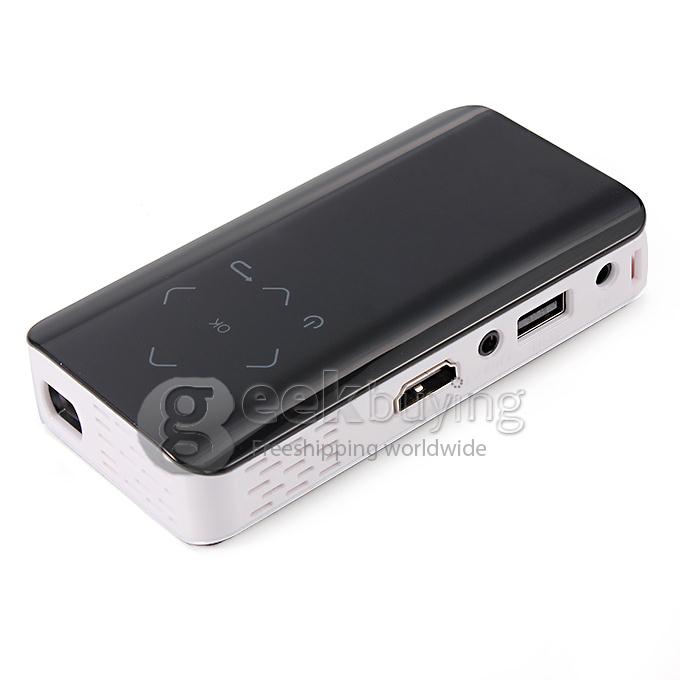 BP-M300 Android 4.1 Dual Core Wi-Fi 80LM Micro Multimedia DLP HD Projector PC 1G/4G - Black + White