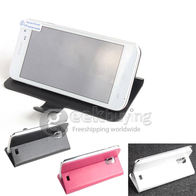 Brand New Protective PU Leather Hard Case Cover Shell for Doogee DG310 - Black