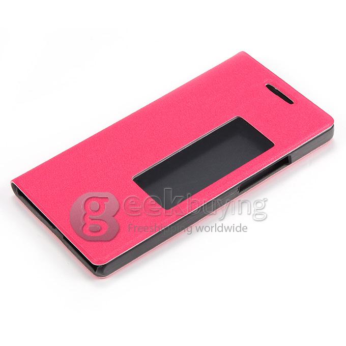 Brand New Protecive Cover Flip Stand Leather Case for HUAWEI Ascend P7 - Pink