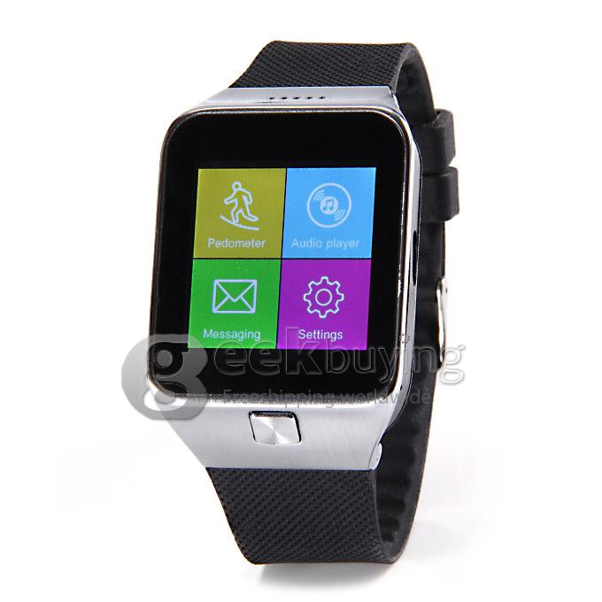 ZGPAX S28 1.54 Inch 240*240 Pixel Screen Watch Phone Single SIM Card Quad Band Smart Bluetooh Sync FM - Silver