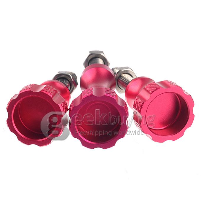 High Quality & Precision CNC Machining Thumb Knob Aluminum Alloy Bolt Nut Screw Kit For Gopro Hero 3+ / 3 / 2 / 1 - Red