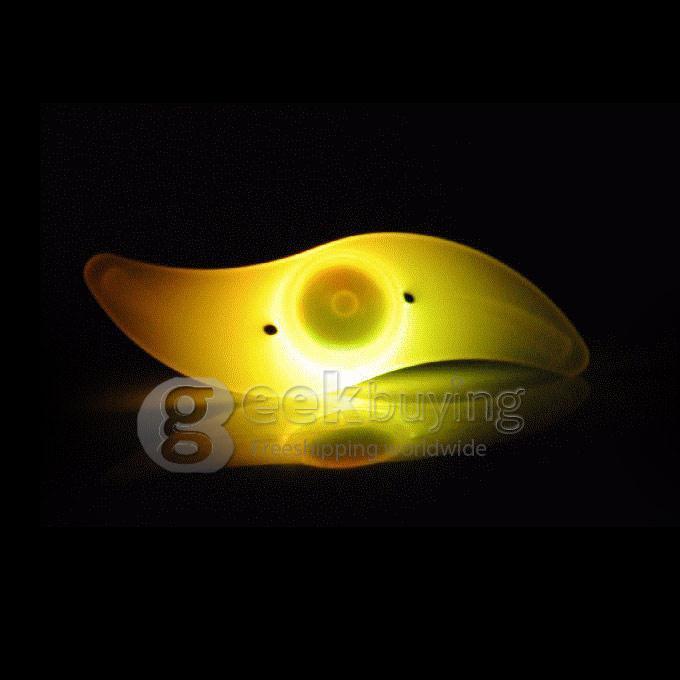 S-Shape Bicycle Steel Wire Light Wiilow Leaf Shaped Frog Lamp - RGB