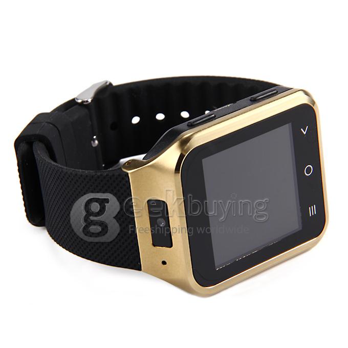 ZGPAX S8 1.54 Inch 240*240 Pixel Watch Phone MTK6572W Dual Core 1.2GHz Android 4.4 OS 512MB 4GB GPS 3G - Golden