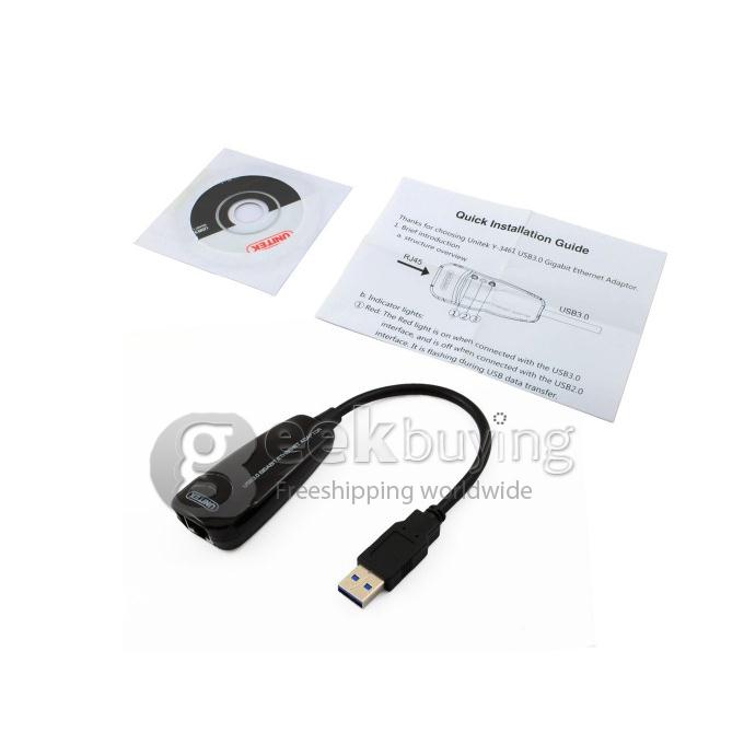 UNITEK Y-3461 USB 3.0 / RJ45 Wired Network Card / Gigabit Network Adapter Cable