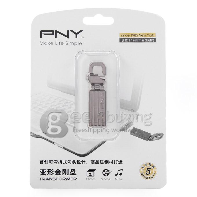 PNY Transformer 8GB USB 2.0 U Disk Memory Stick USB Drive Flash Drive - Silver
