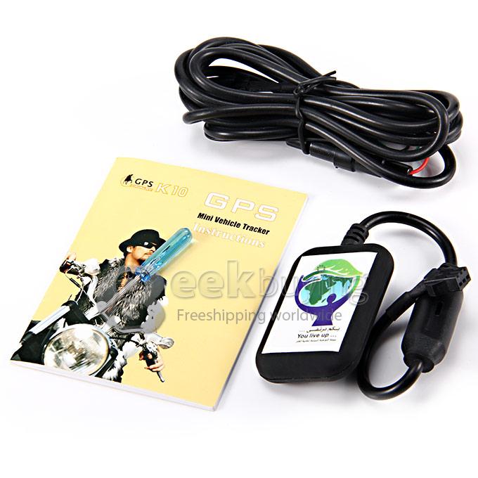 K10 Mini GSM/GPRS/GPS Anti-Thief Vehicle Tracker with Battery GSM/GPRS/GPS - Black