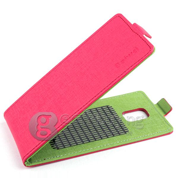Protective PU Leather Hard Case Cover Shell for DOOGEE DG310 - Pink