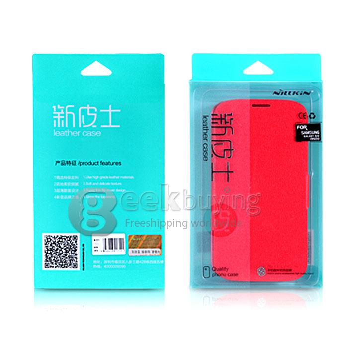 Nillkin Fresh Series PolyCarbonate Flip Stand Leather Case for HUAWEI Ascend P7 - Red