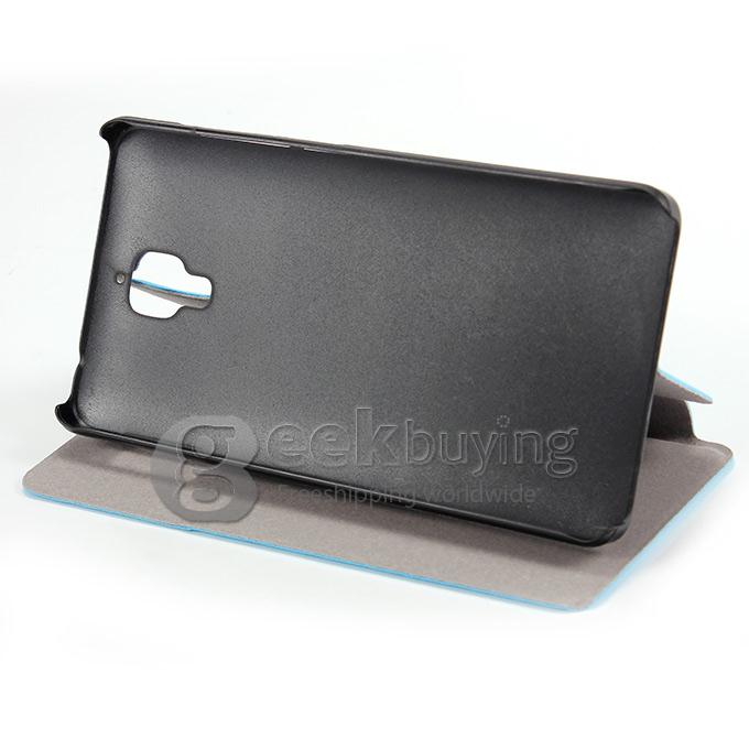 High Quality Protective Cover Flip Stand Leather Case for Xiaomi Mi4 M4 - Blue