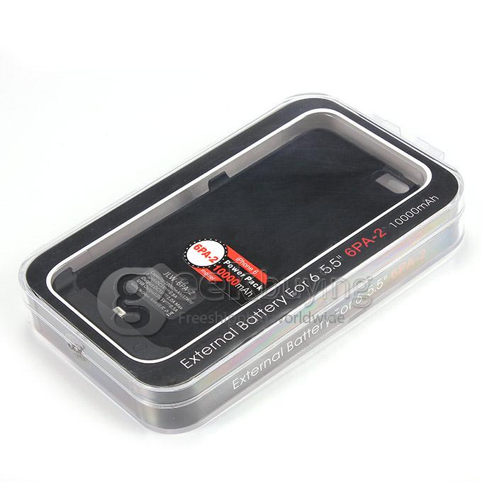 10000mAh External Power Bank Case Charger Battery Stand Backup for iPhone 6 Plus - Black