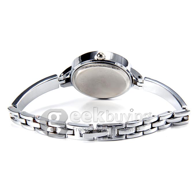 JW Fashion Women Lady Style Casual Alloy Strap Analog Quartz Bracelet Watch - White