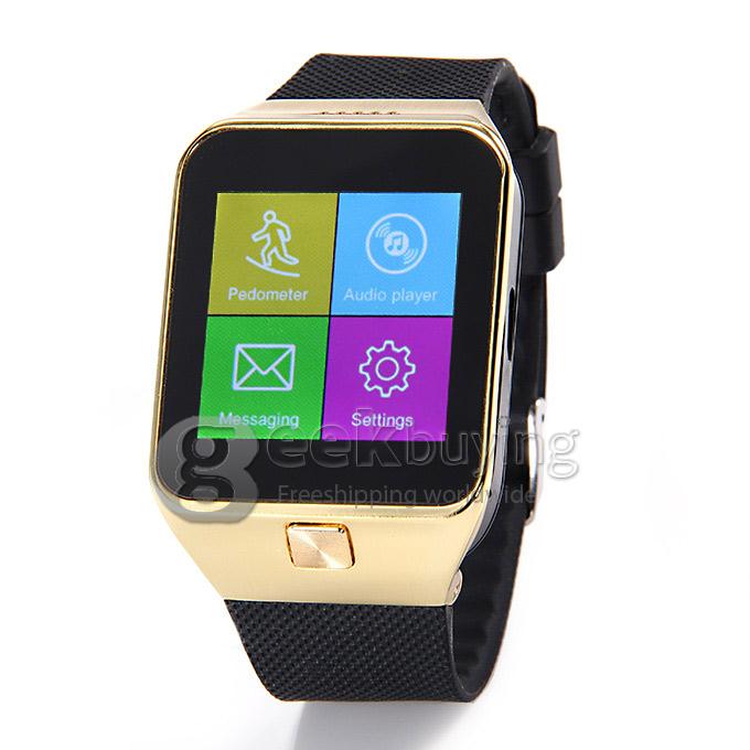 ZGPAX S28 1.54 Inch 240*240 Pixel Screen Watch Phone Single SIM Card Quad Band Smart Bluetooh Sync FM - Golden
