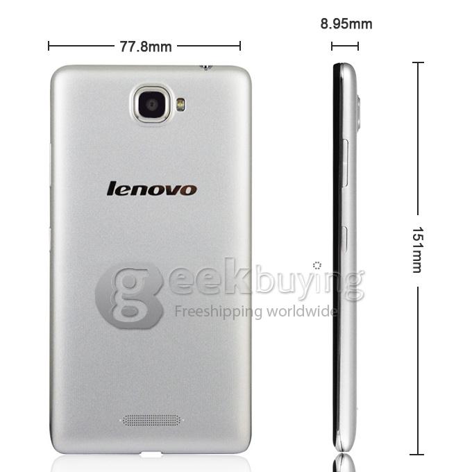 Lenovo S856 4G Snapdragon 400 Quad Core 1.2GHz Smartphone 5.5 inch 1280x720 1GB RAM 8GB ROM Dual SIM 8.0MP GPS - Silver