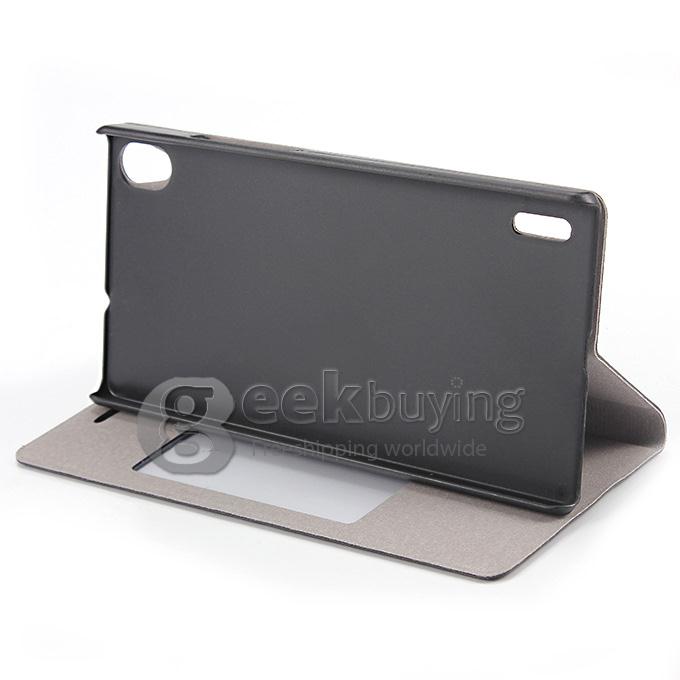 Brand New Protecive Cover Flip Stand Leather Case for HUAWEI Ascend P7 - Black