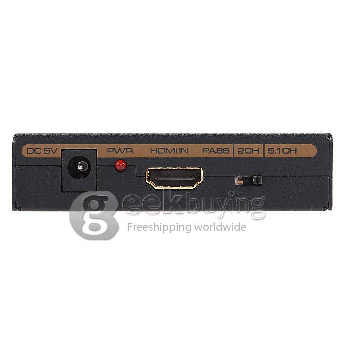 Full HD 1080P HDMI Input to HDMI SPDIF R/L Audio Decoder Output Converter Box Adapter Support 5.1/7.1 with Audio EDID