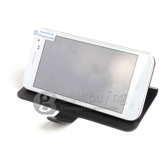 Brand New Protective PU Leather Hard Case Cover Shell for Doogee DG310 - Black