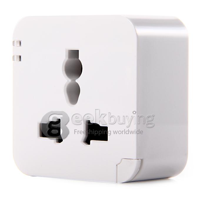 Kankun Smart Wifi Plug Socket Outlet Intelligent Remote Control Plug Socket for Android iOS Device (3-Flat-pin Plug) - White
