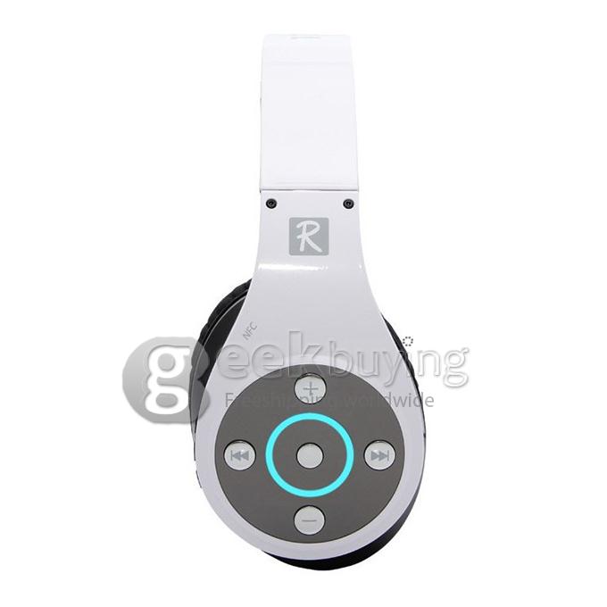 Bluedio R+ NFC Bluetooth 4.0 Wireless Headset 8-channel 8 HIFI Audio Speaker Units Headphone for Phone Tablet - White