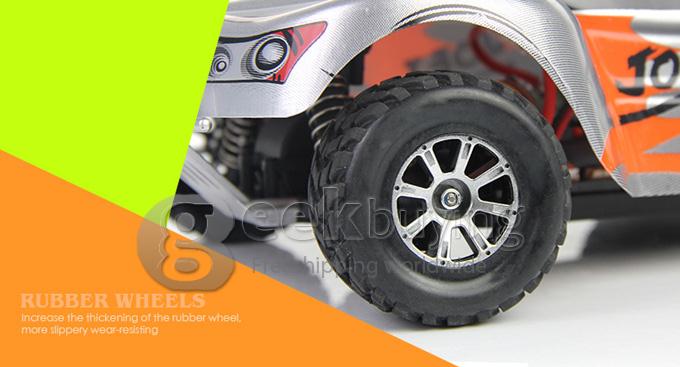 Wltoys A969 1:18 Scale 2.4GHz 4WD High Speed Electric Remote Control Car Short Course Stunt Off-road RC Truck - Gray