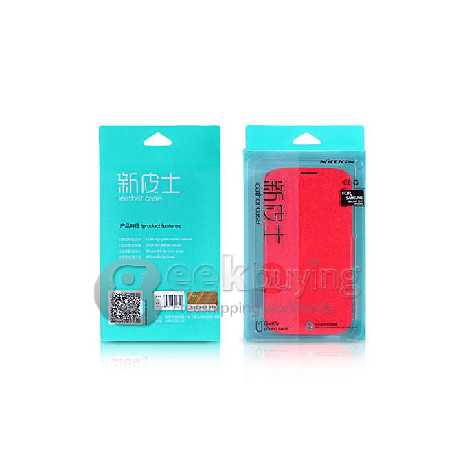 Nillkin Fresh Series PolyCarbonate Flip Stand Leather Case for Lenovo S820 - Red