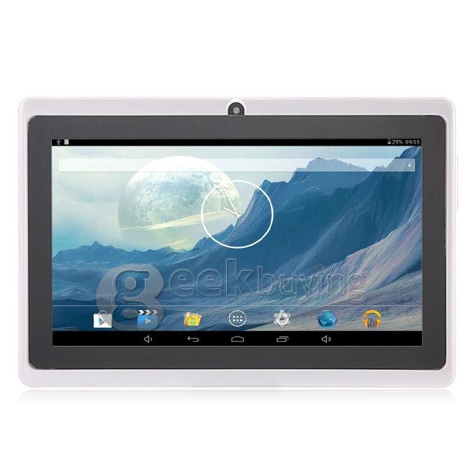 Q89 Allwinner A23 7 Inch Tablet PC Android 4.4 OS 4GB ROM Dual Cameras with Flash Big Horn - White