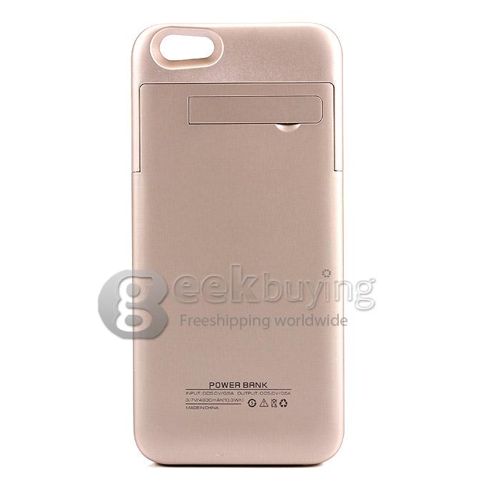 4800mAh External Power Bank Case Backup Battery Charger for iPhone 6 Plus - Champagne