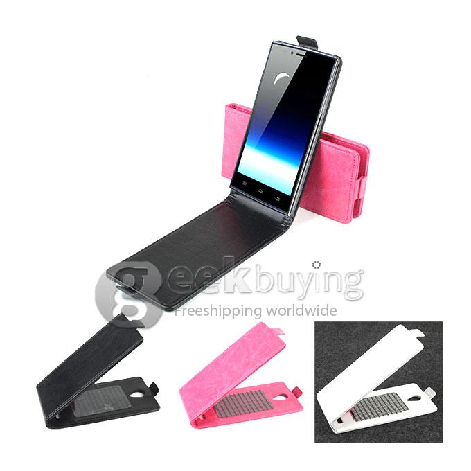Protective PU Leather Hard Case Up & Down Filp Cover Shell for THL L969 - Rose