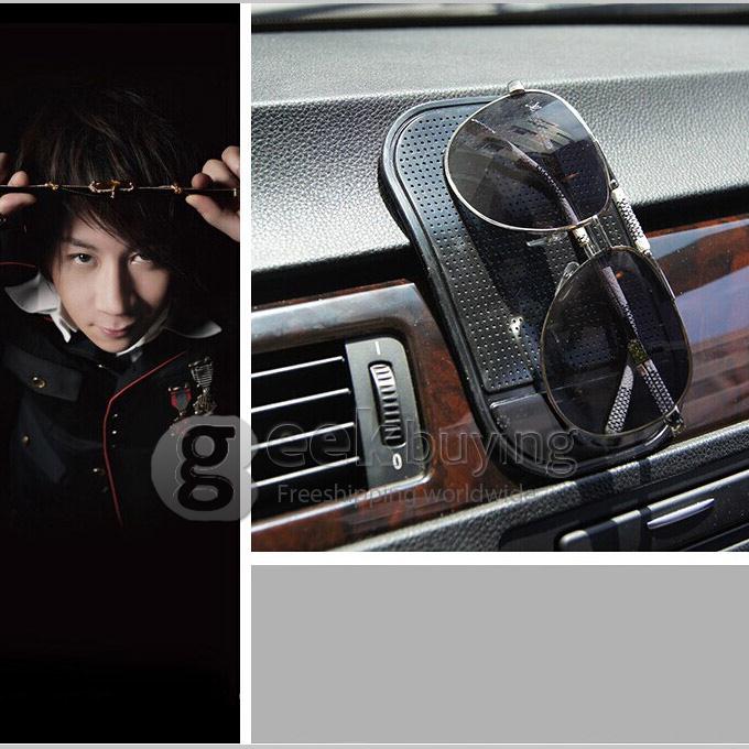 Anti-Slip Washable Reusable Car Magic Sticky Pad for Mobile PDA MP3 MP4 Player in Car Use - Black